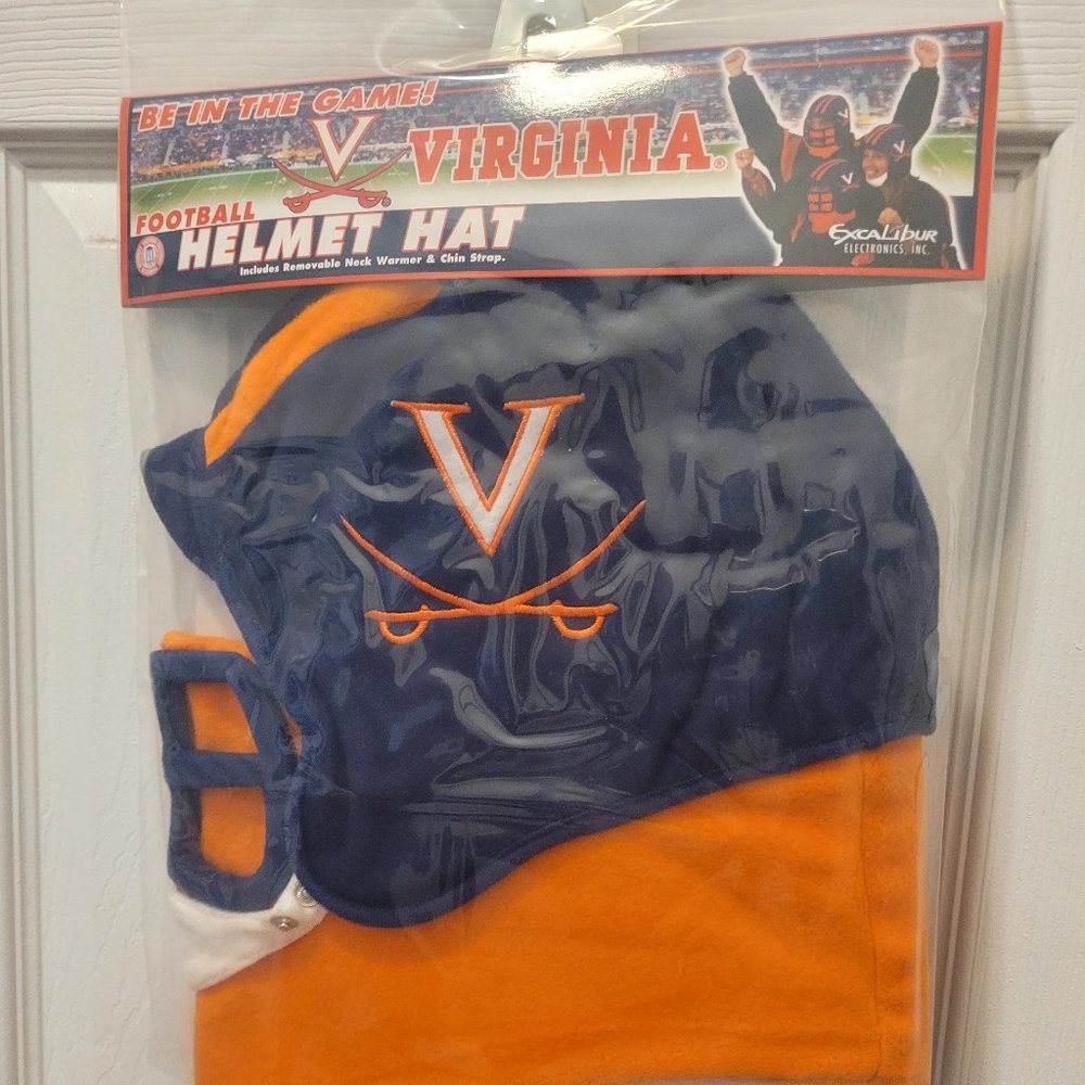 Virginia Football Helmet Hat with Removable Neck Warmer & Chin Strap